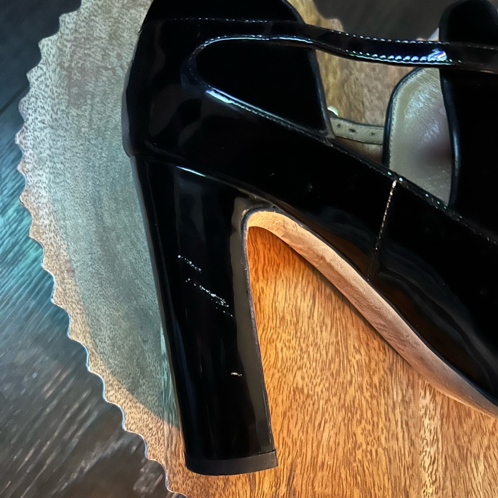 Gorgeous Mohair and Black Patent Leather Booties - Picture 3 of 6